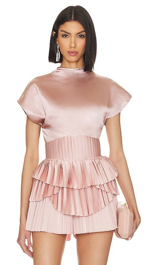 Hami Crop Top in Pearl Pink | Revolve Clothing (Global)