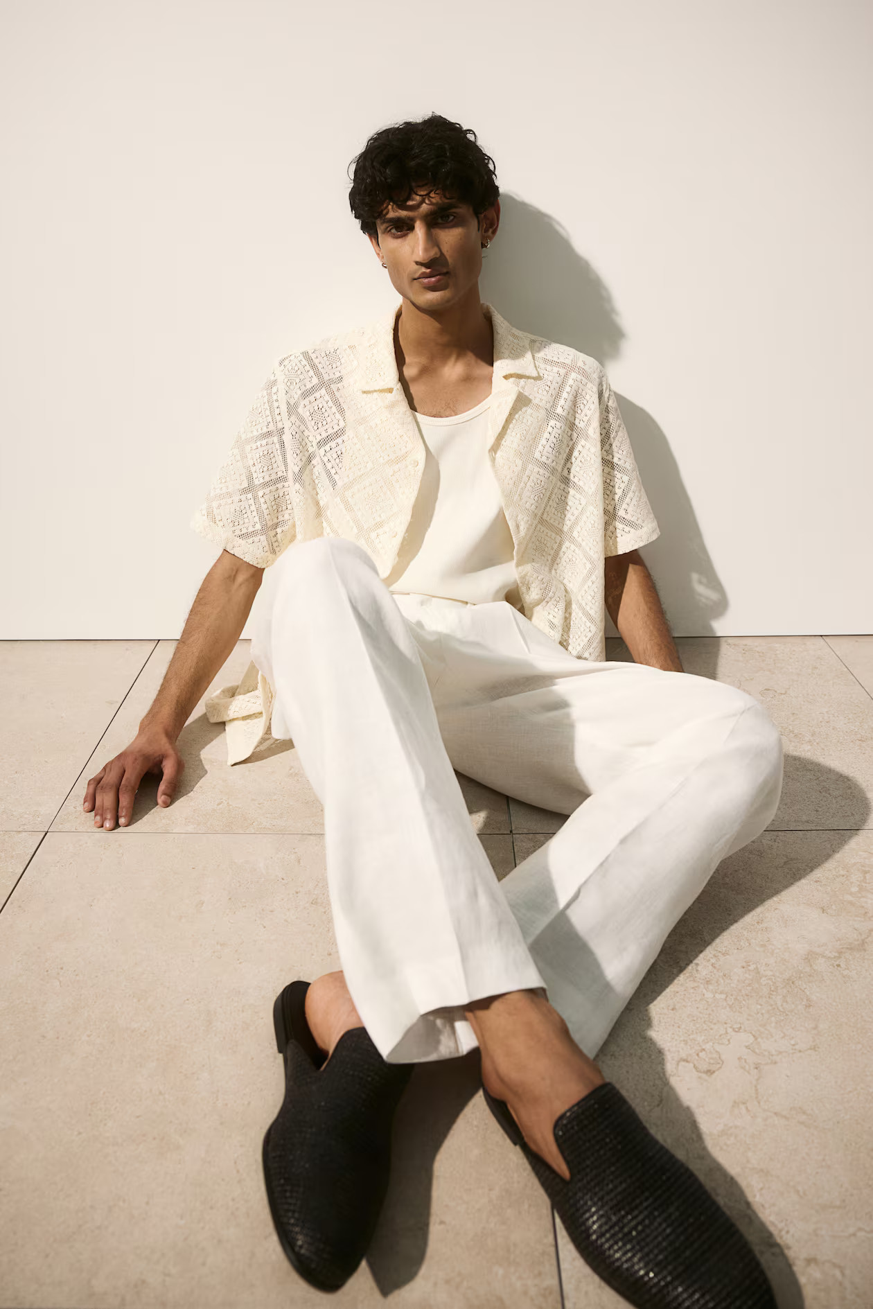 Regular Fit Crochet-look Resort Shirt | H&M (US + CA)