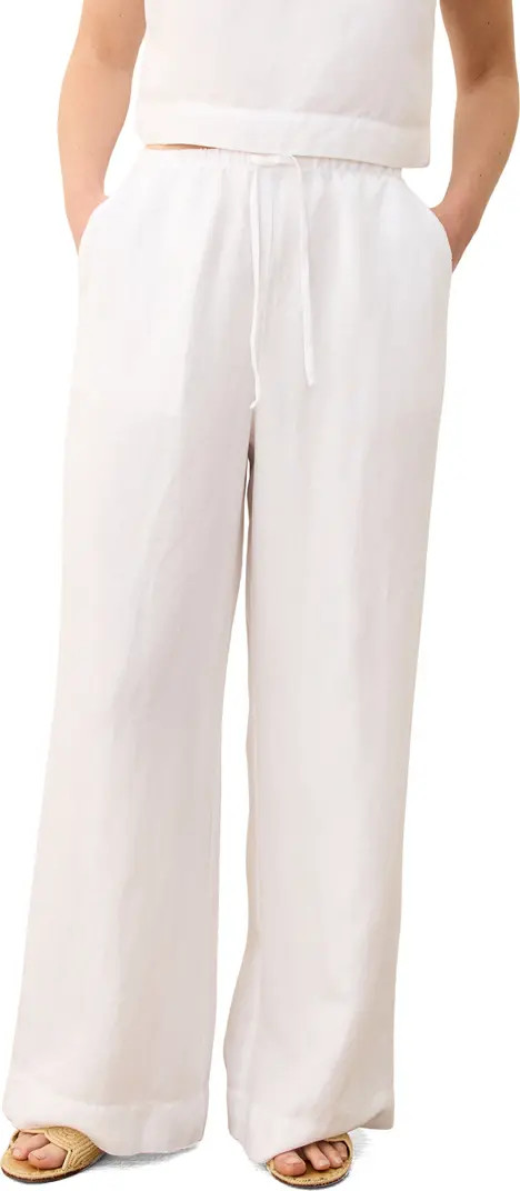 Linen Blend Wide Leg Pants | Nordstrom
