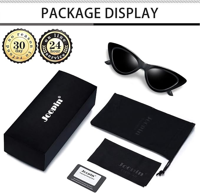 Joopin Polarized Cat Eye Sunglasses for Women, Retro Narrow Pointy Cateye Womens Sun Glasses | Amazon (US)
