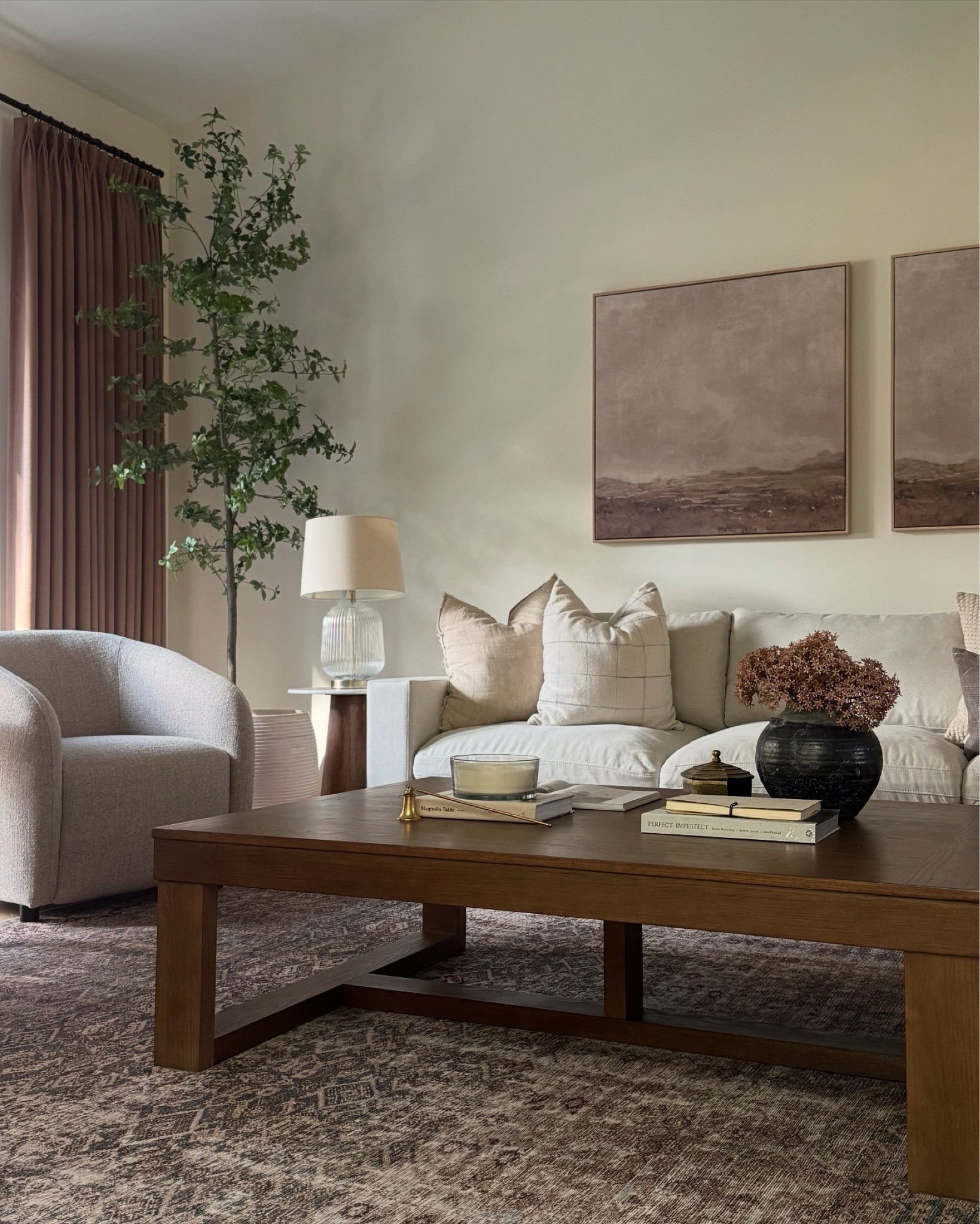 Went for the neutral moody look & I think it turned out well here in the living room.


#LTKhome #LTKfindsunder100