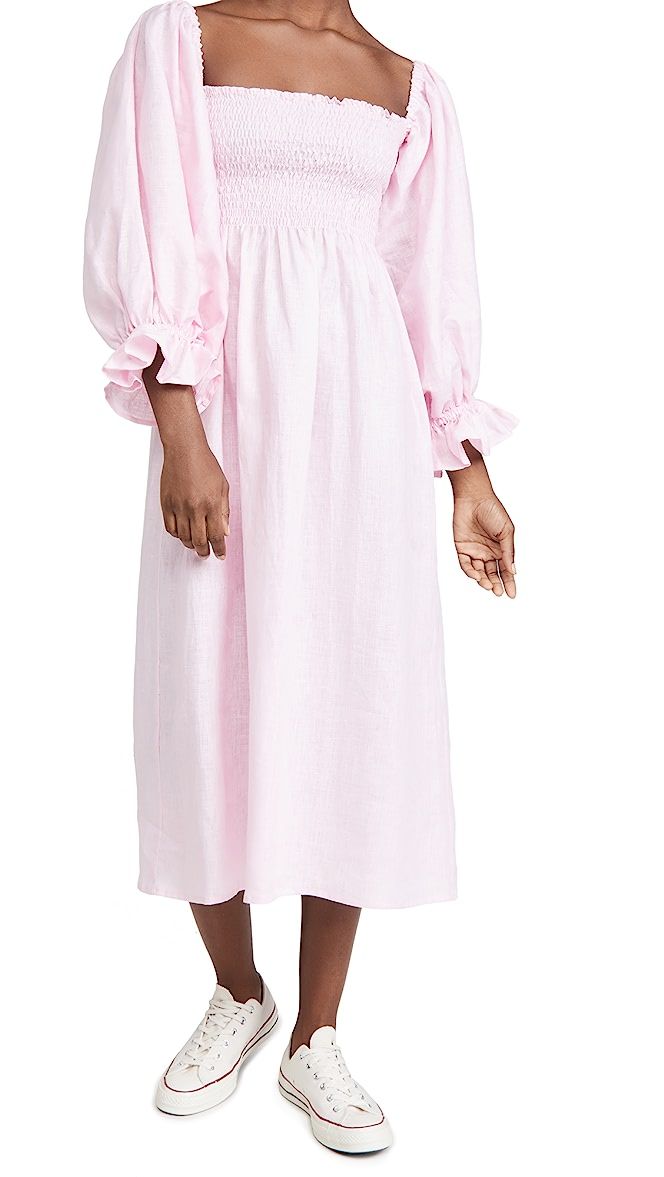 Atlanta Linen Dress in Pink | Shopbop