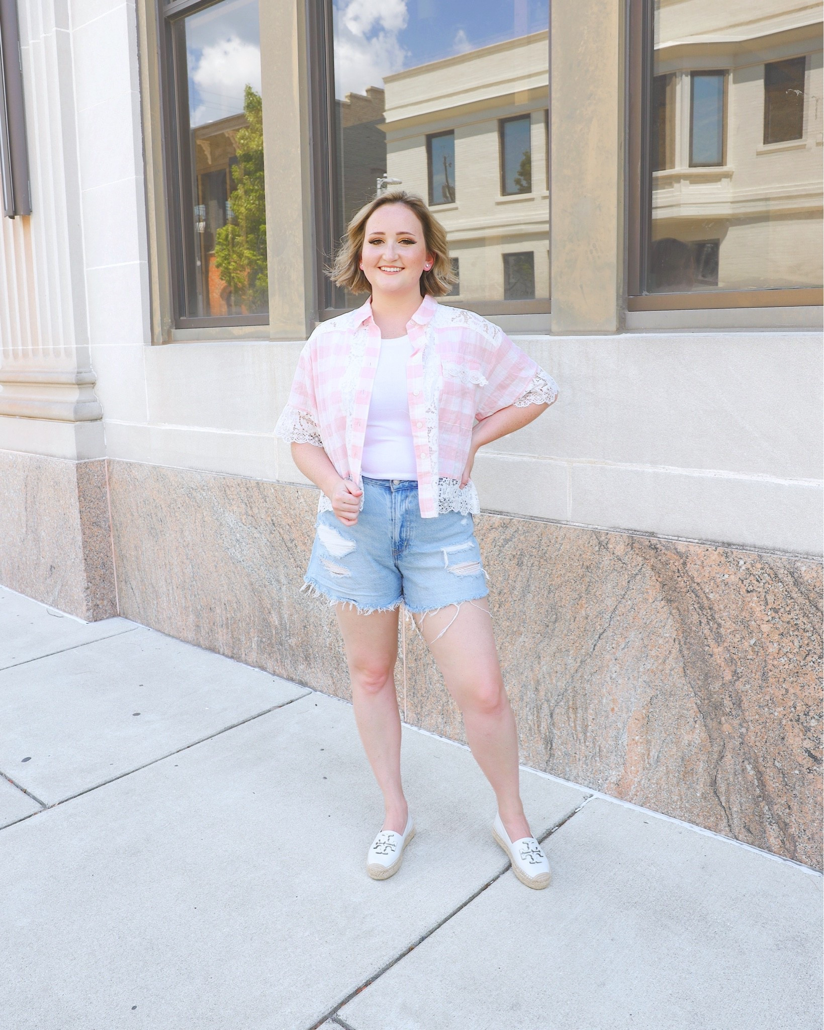 Sharing a cute casual look 🫶🏻 shorts and espadrilles are on sale 

#anthropologie #myanthropologie #anthropologiestyle #levis #inmylevis #toryburch #summerstyle #summerfashion

#LTKootd #LTKSeasonal #LTKSaleAlert
