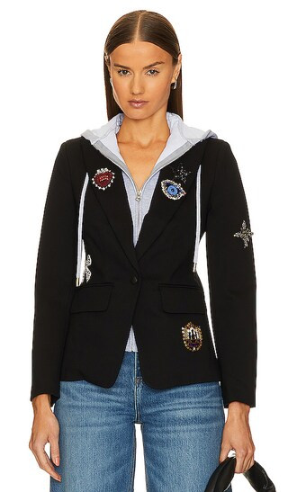 Dallas Patch Ponte Dickie Blazer in Black | Revolve Clothing (Global)