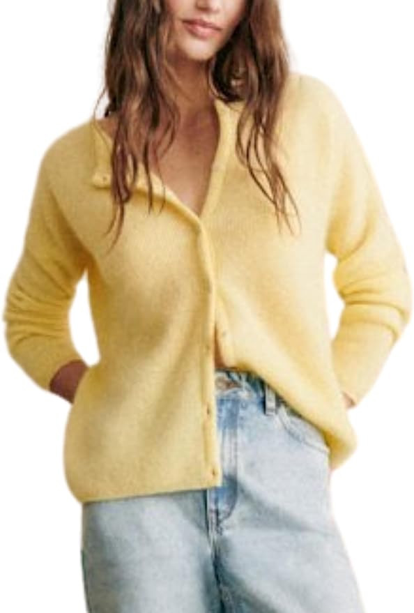 Lviefent Women Knit Cardigans Lightweight Casual Crew Neck Button Down Long Sleeve Sweater Jumper... | Amazon (US)