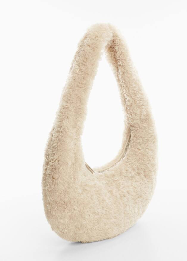 Fur-effect shoulder bag -  Women | Mango United Kingdom | MANGO (UK)
