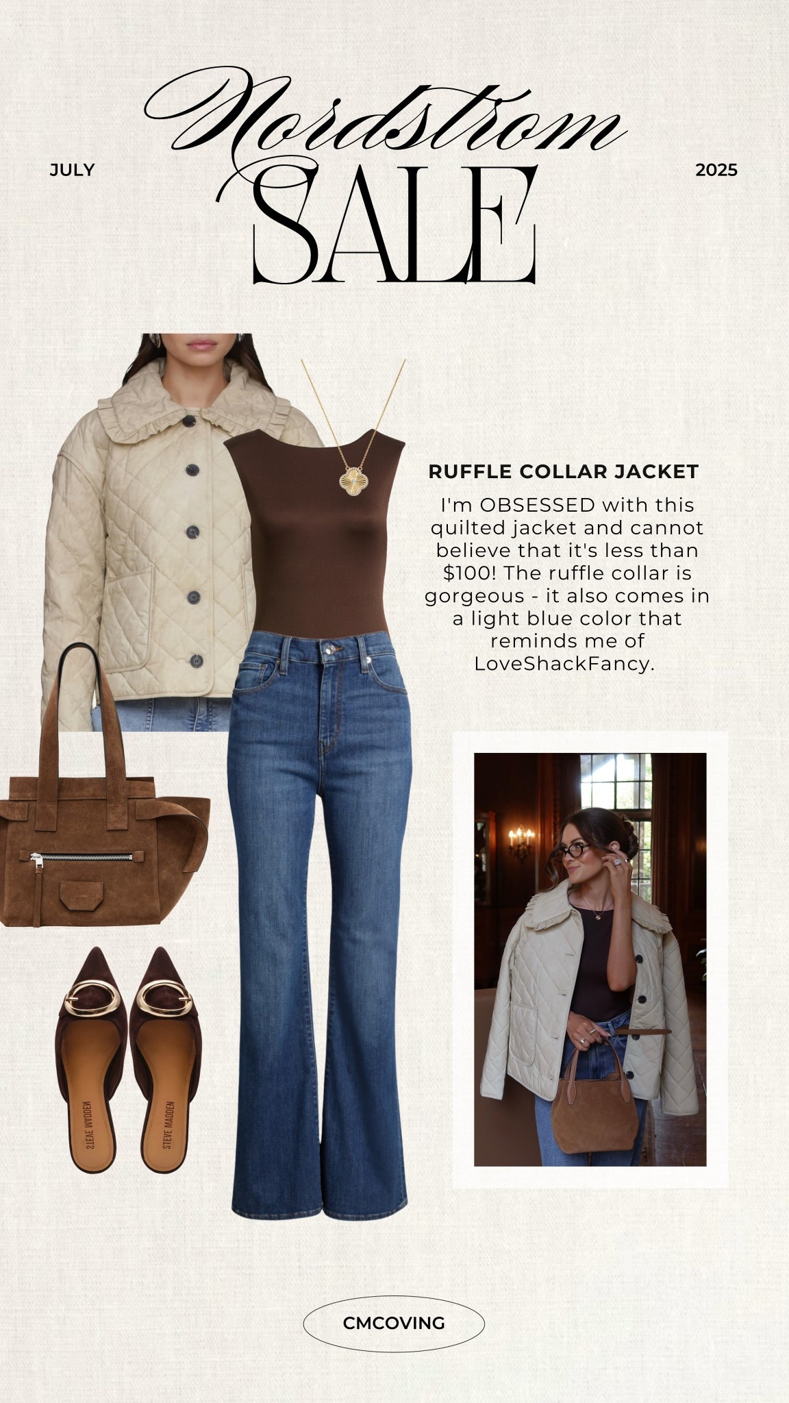 Quilted ruffle collar jacket - sooo cute and it’s part of the NSALE! 💛

#LTKSaleAlert #LTKFindsUnder100 #LTKFindsUnder50