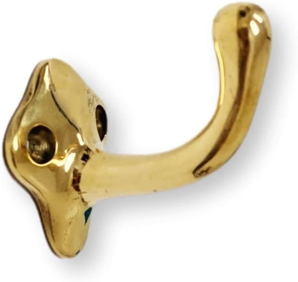 Unlacquered Polished Brass Louie No. Wall Coat and Hat Hook | Robe Walll Hook | Amazon (US)