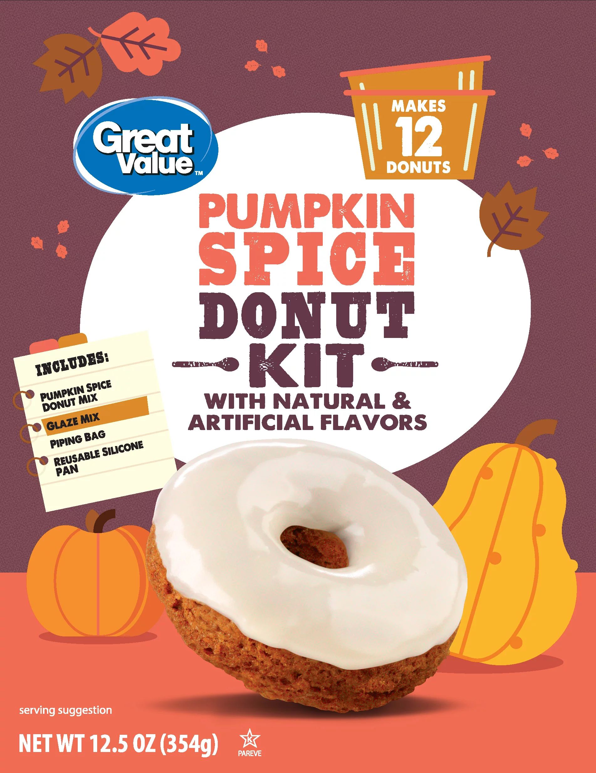 Great Value Pumpkin Spice Donut Kit - Walmart.com | Walmart (US)