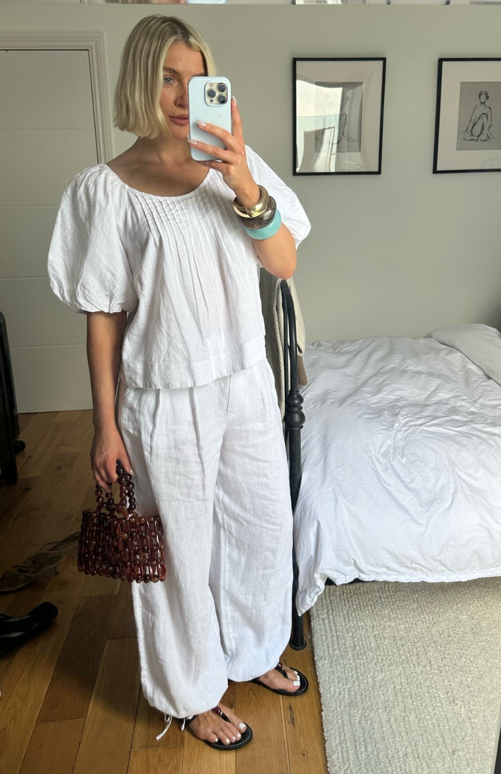 Summer outfits
White linen trousers 
white linen top 
Holiday outfits 
Beaded bag
Chunky bangles 
Summer accessories 
Summer bag

#LTKgrwm #LTKootd #LTKSeasonal