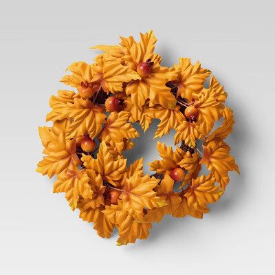 13" Artificial Maple Leaf Wreath - Threshold™ | Target