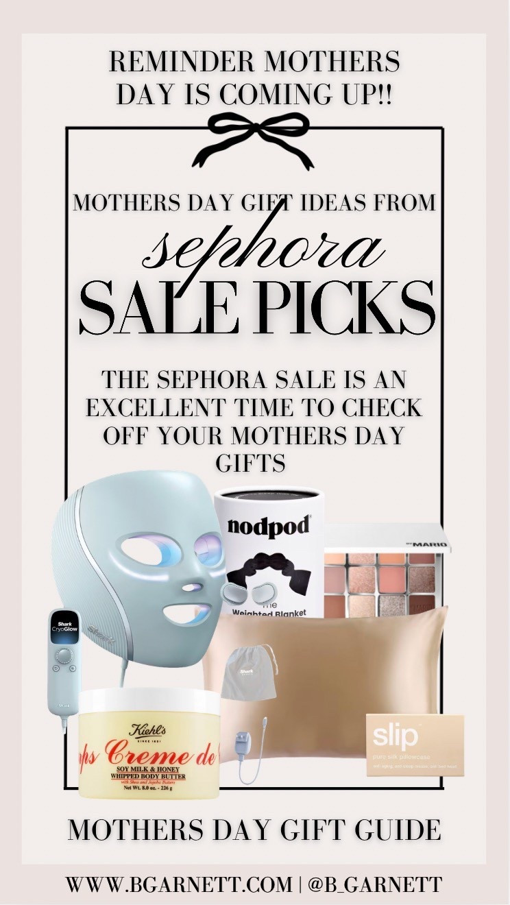 The Sephora sale is an excellent time to check your Mother’s Day gifts off your to-do list! 

Sharing some Mother’s day gift ideas 

Mother’s Day gift guide | gifts for her | gifts for mom | red light mask | red light therapy mask | shark mask | silk pillowcase | nodpod 

#LTKMothersDay #LTKSaleAlert #LTKBeauty