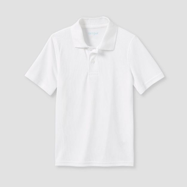 Kids' Short Sleeve Performance Uniform Polo Shirt - Cat & Jack™ White | Target