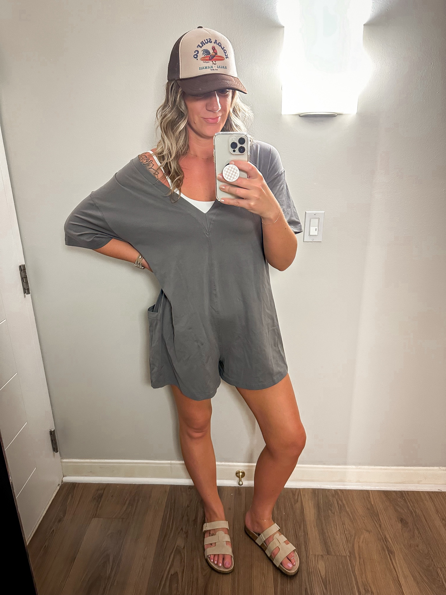 Romper - large
Bra tank - large
Sandals - 11 wide (but I think they sent me regular width on accident) 

#LTKMidsize #LTKSaleAlert #LTKStyleTip