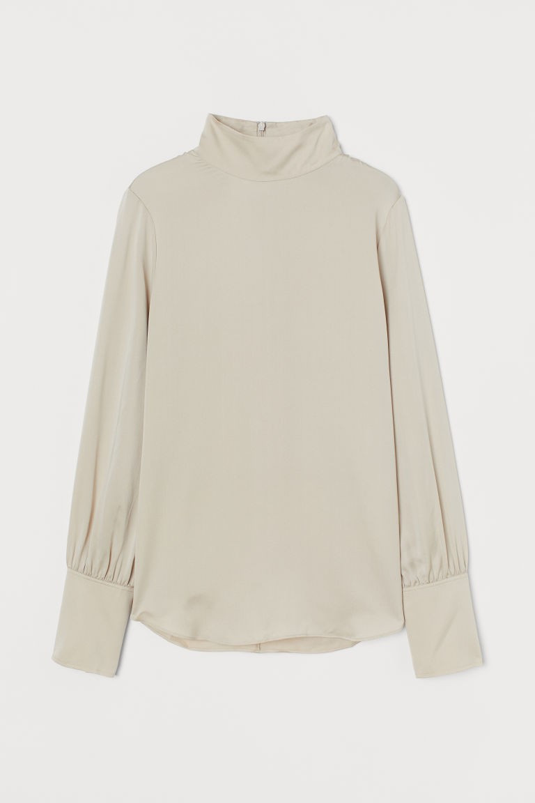 H & M - Silk-blend Blouse - Brown | H&M (US + CA)