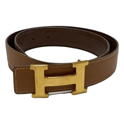 Auth HERMES H Belt Gold Dark Brown Leather Hardware Belt  | eBay | eBay US