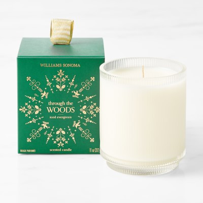 Through The Woods Iced Evergreen Candle | Williams Sonoma | Williams-Sonoma