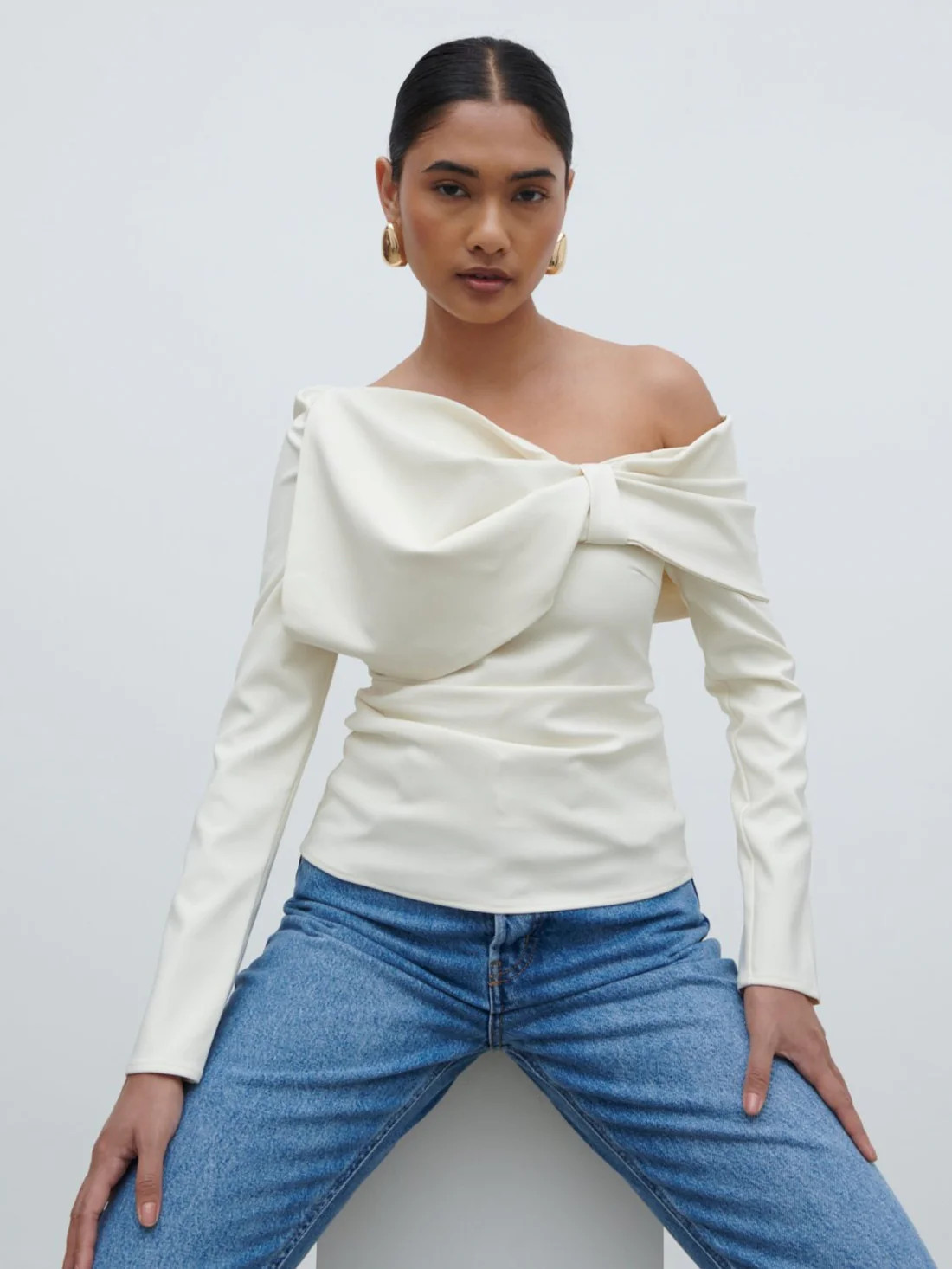 Naomi Exaggerated Bow Top | Pretty Lavish (UK)