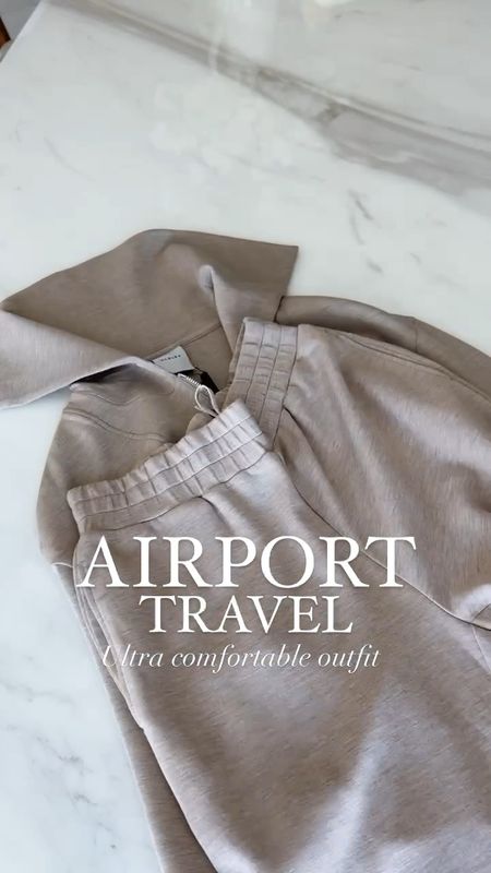 Ultra comfortable and stylish airport/ travel outfit 
These pants and sweater are very comfortable and they also have a stretchy fabric. They run true to size 
Wearing a size small. 
.
.
.


#LTKtravel #LTKstyletip #LTKover40