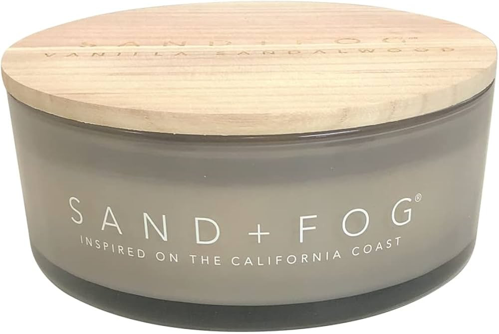 Sand + Fog Scented Candle - Vanilla Sandalwood-Additional Scents and Sizes–100% Cotton Lead-Fre... | Amazon (US)
