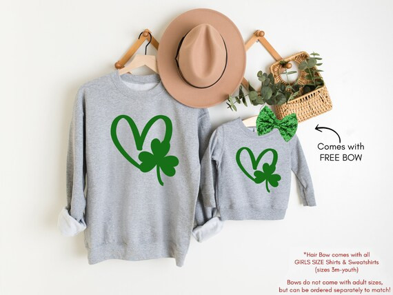 Mommy and Me St Patricks Day Shirts for Kids St Patricks Day Sweatshirt for Toddler Girl St Patri... | Etsy (US)