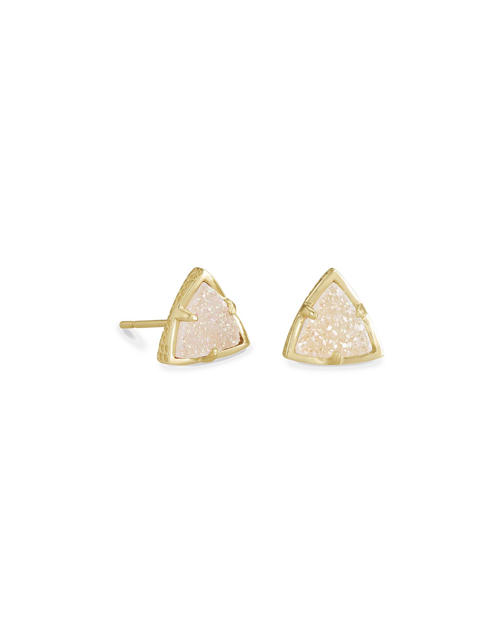 Perry Gold Stud Earrings in Iridescent Drusy | Kendra Scott
