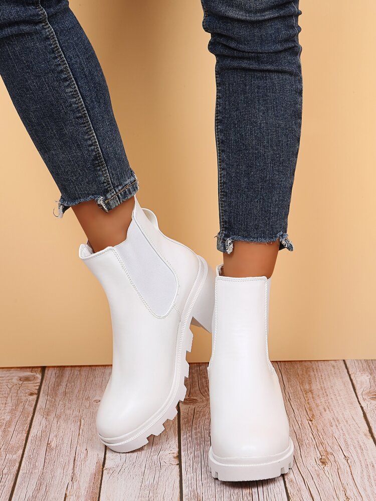 Minimalist Slip-On Chelsea Boots | SHEIN