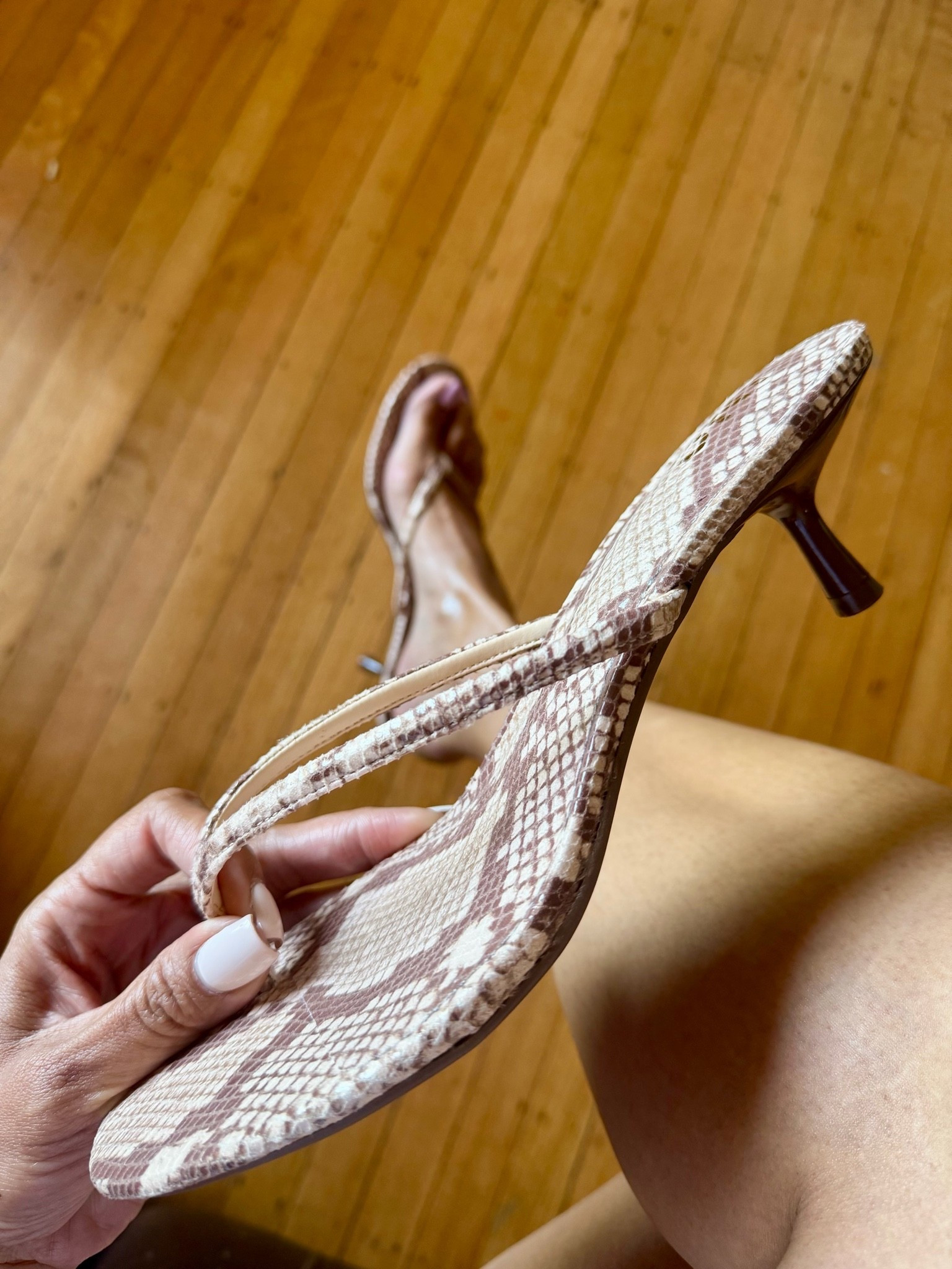Chic little kitten heel sandals. I have the snakeskin print but they come in a variety of colors

#LTKOver40 #LTKTall