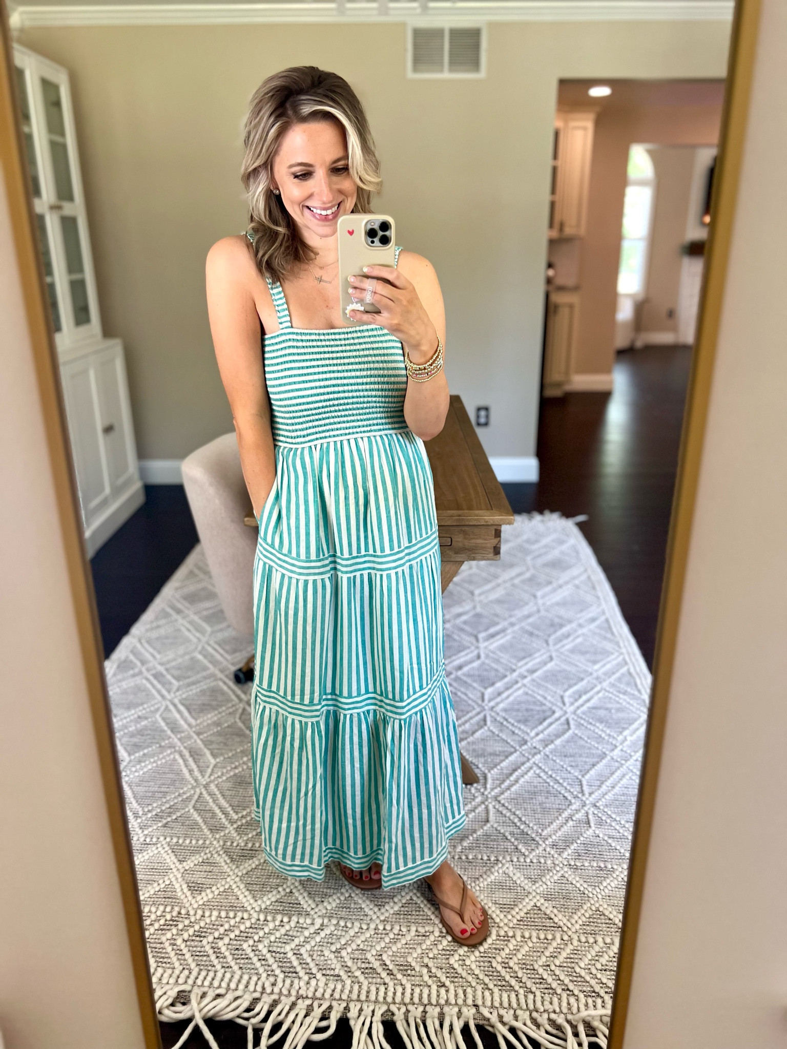 chinese dress ladies Selene Maxi Dress in Medium Wash – Mint main image 1