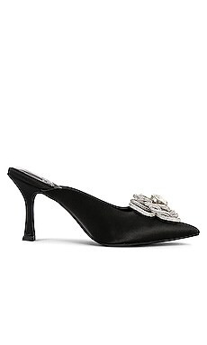 Jeffrey Campbell x REVOLVE Viviana Mule in Black Satin from Revolve.com | Revolve Clothing (Global)
