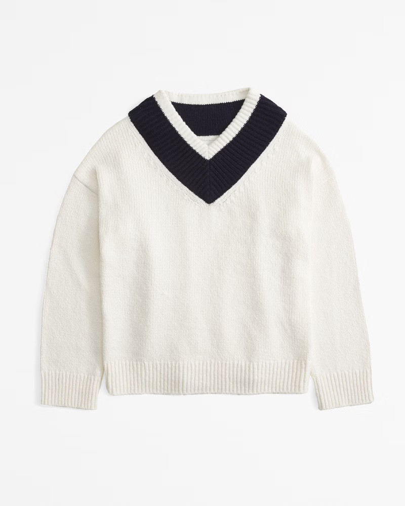 Women's Textural V-Neck Sweater | Women's Tops | Abercrombie.com | Abercrombie & Fitch (US)