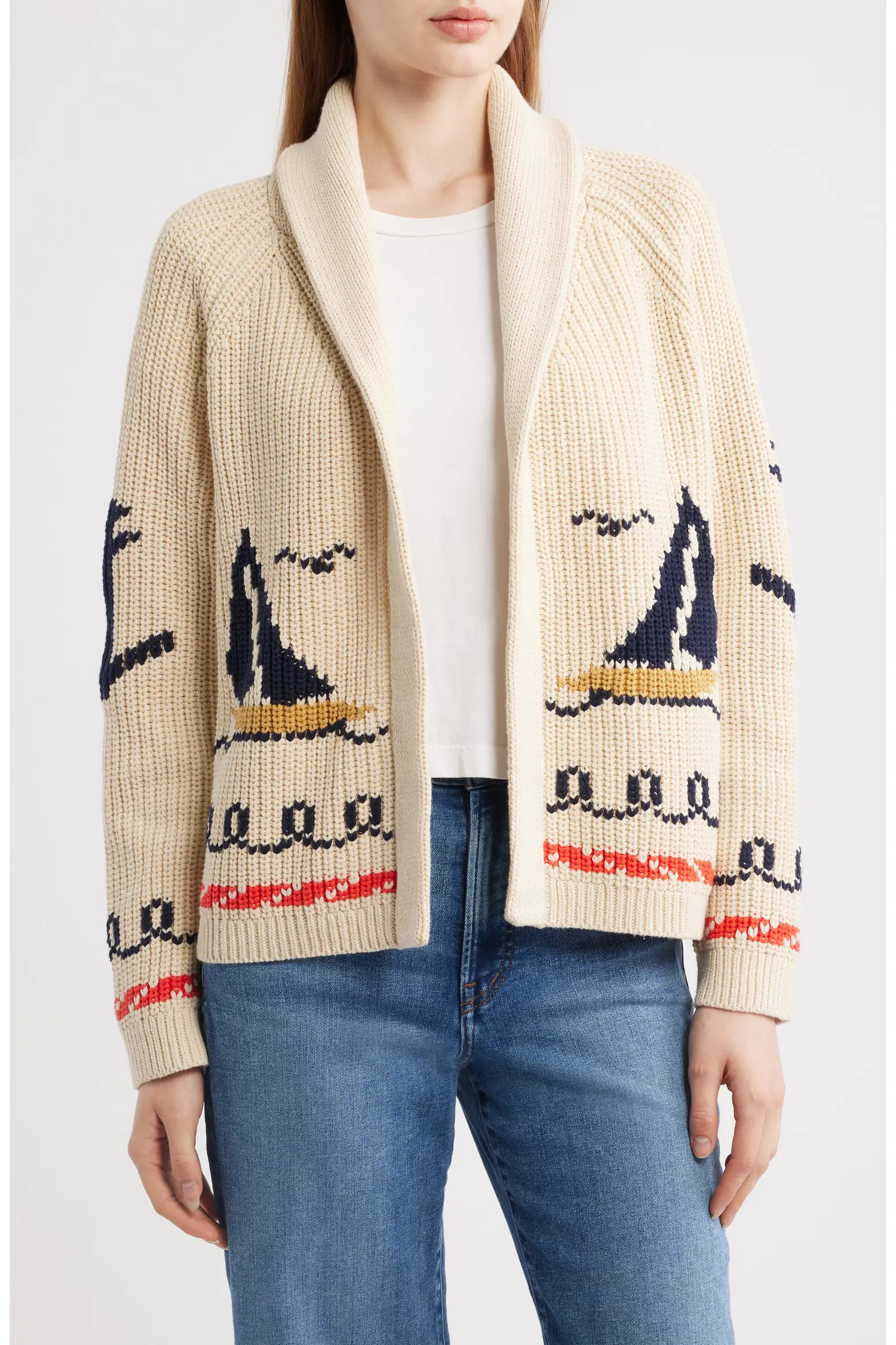 The Sailboat Lodge Shawl Collar Cardigan (Women) | Nordstrom | Nordstrom