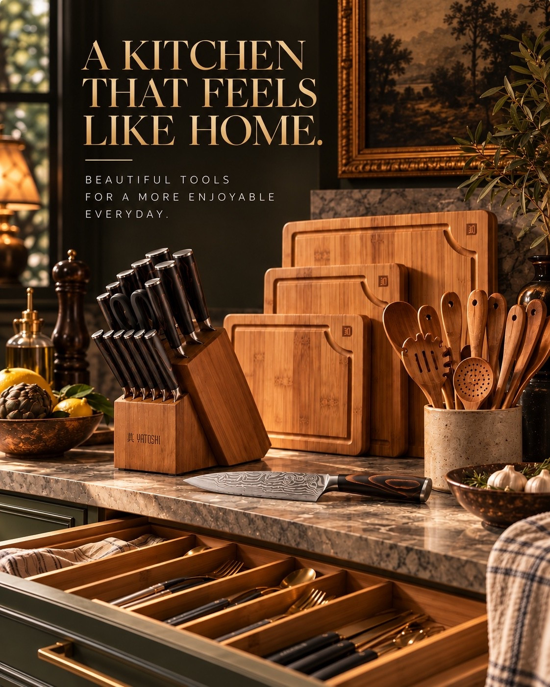 A kitchen should feel as beautiful as the rest of your home.

The pieces you reach for every day don’t have to be purely practical. Warm wood, thoughtful organization, and timeless kitchen tools can turn even the everyday routine of chopping, prepping, and cooking into something that feels a little more intentional.

These Amazon finds bring that collected, elevated feeling to the hardest-working room in the house—without the designer price tag.

Because the best kitchens aren’t just beautiful to look at. They’re beautiful to live in.

#AmazonFinds #AmazonHome #KitchenFinds #KitchenEssentials #KitchenDecor #BeautifulHome #TimelessInteriors #CollectedHome #DesignerLook #AffordableLuxury #OldWorldStyle #HomeInspiration #ElevatedEveryday #CallsignDesign