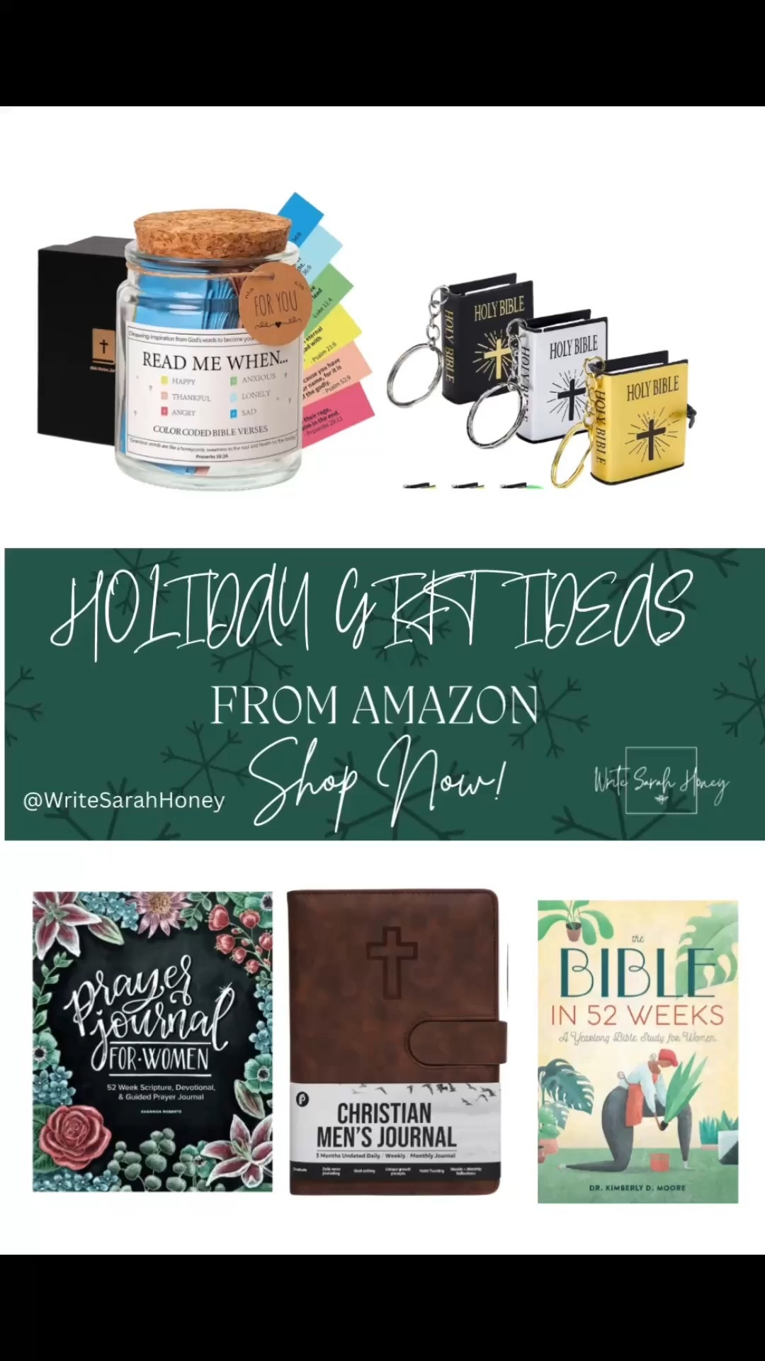 Looking for a thoughtful gift that inspires a deeper faith and reflection. Shop Now! Follow Write Sarah Honey! 



#BibleGifts #FaithInspiration #DevotionalBooks #ChristianGifts #BibleStudy #SpiritualGrowth #GiftGuide #FaithJourney #PrayerJournal #ChristianCommunity

#LTKGiftGuide #LTKHoliday #LTKSaleAlert