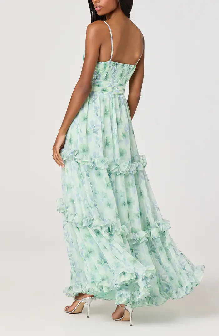 ASTR the Label Ayanna Floral Ruffle Trim Maxi Dress | Nordstrom | Nordstrom