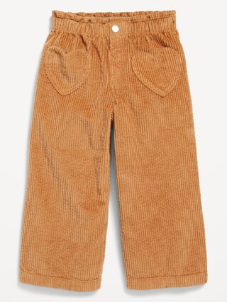 High-Waisted Heart-Pocket Wide-Leg Corduroy Pants for Toddler Girls | Old Navy (CA)