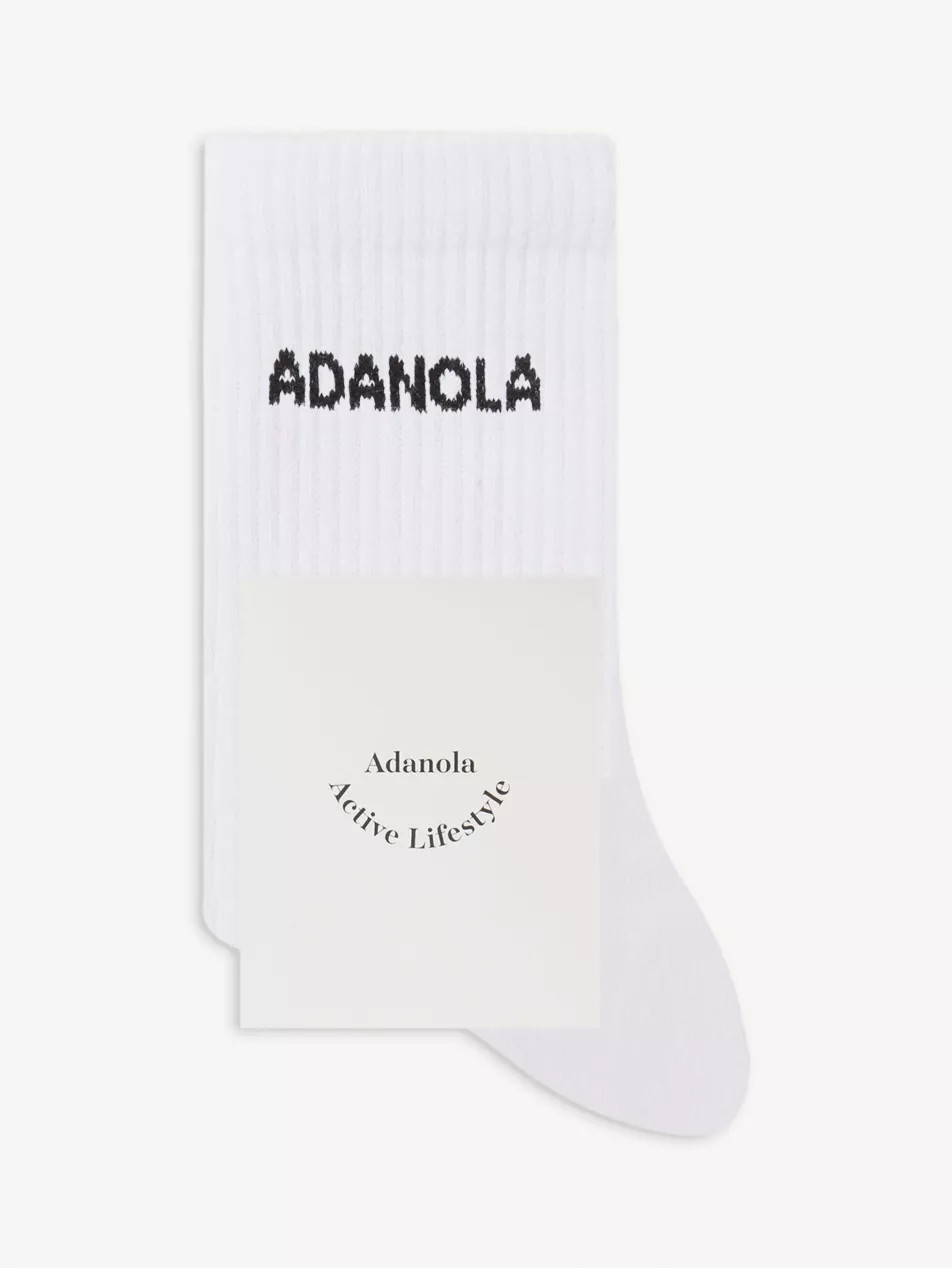 Logo-print ribbed cotton-blend socks | Selfridges