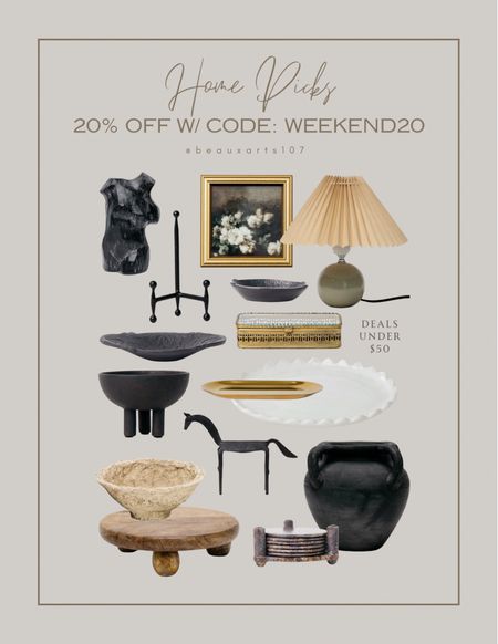 Shop these beautiful home decor pieces under $50 w/ extra 20% off this weekend with code: WEEKEND20

#LTKSaleAlert #LTKHome #LTKFindsUnder50