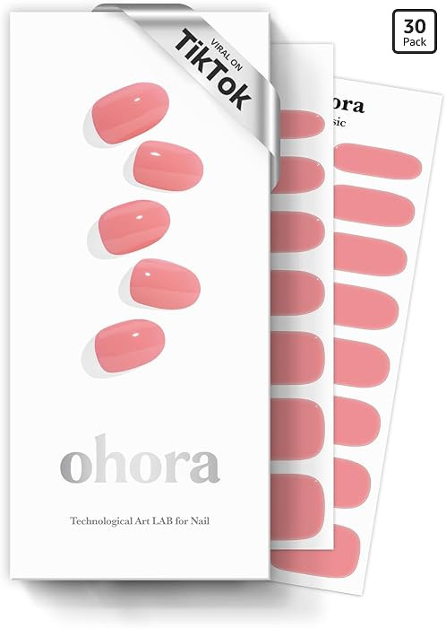 ohora Semi Cured Gel Nail Strips (N Cream Glow) - Pink, Solid, Works with Any UV/LED Lamps, Salon... | Amazon (US)