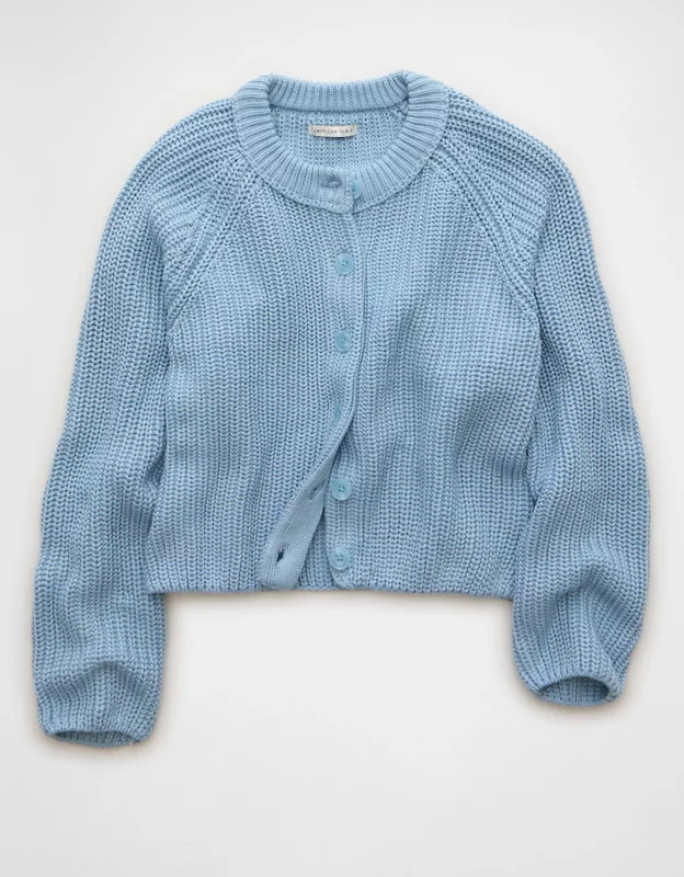 AE Cropped Raglan Cardigan Sweater | American Eagle Outfitters (US & CA)