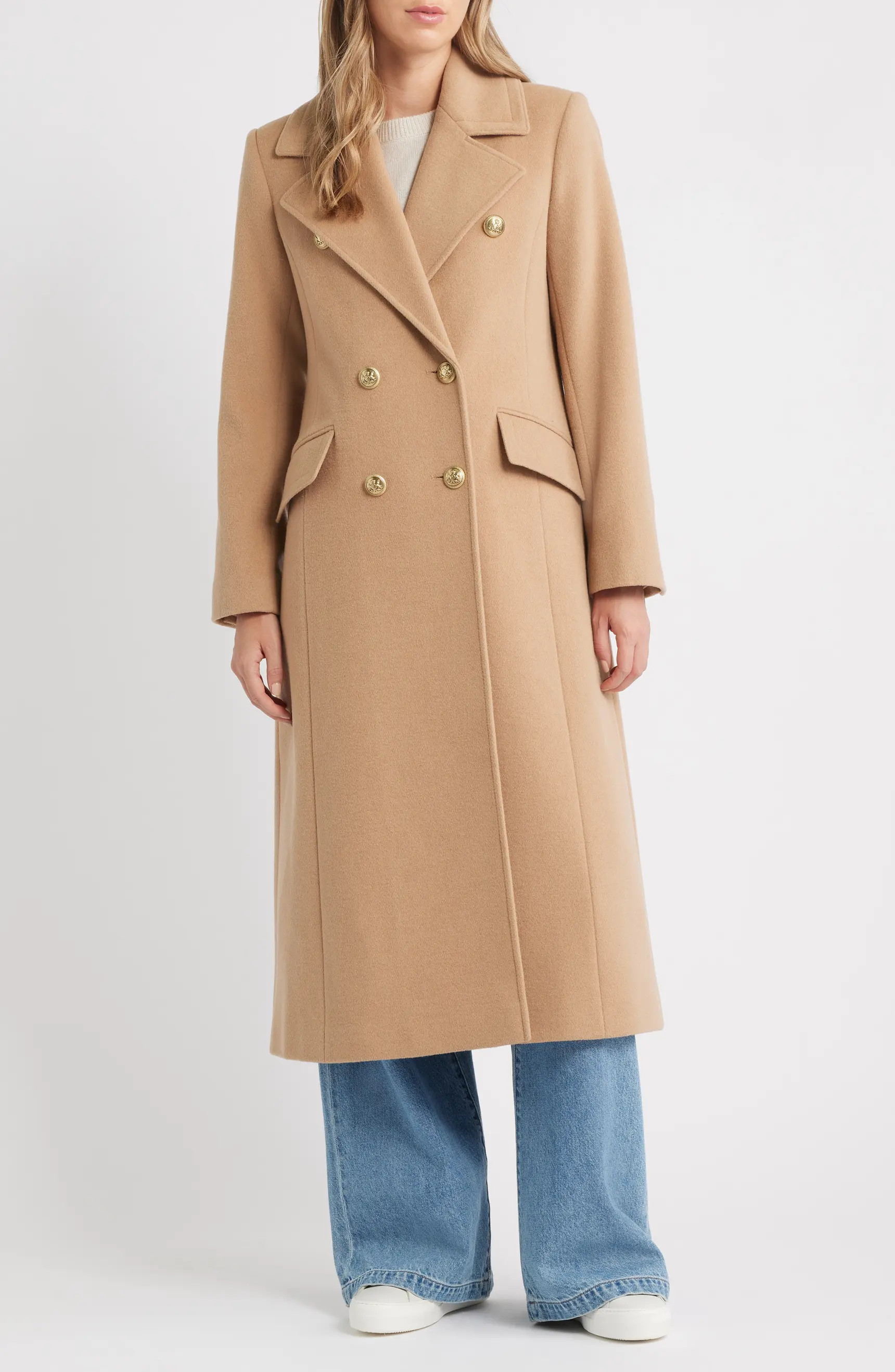 Doubled Breasted Wool Blend Military Coat | Nordstrom