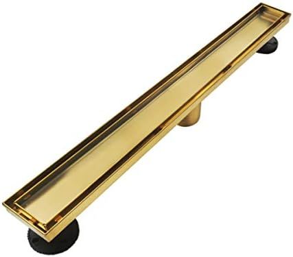 Neodrain Brushed Brass 24-Inch Linear Shower Drain- With 2-in-1 Flat & Tile insert Cover, Brushed 30 | Amazon (US)