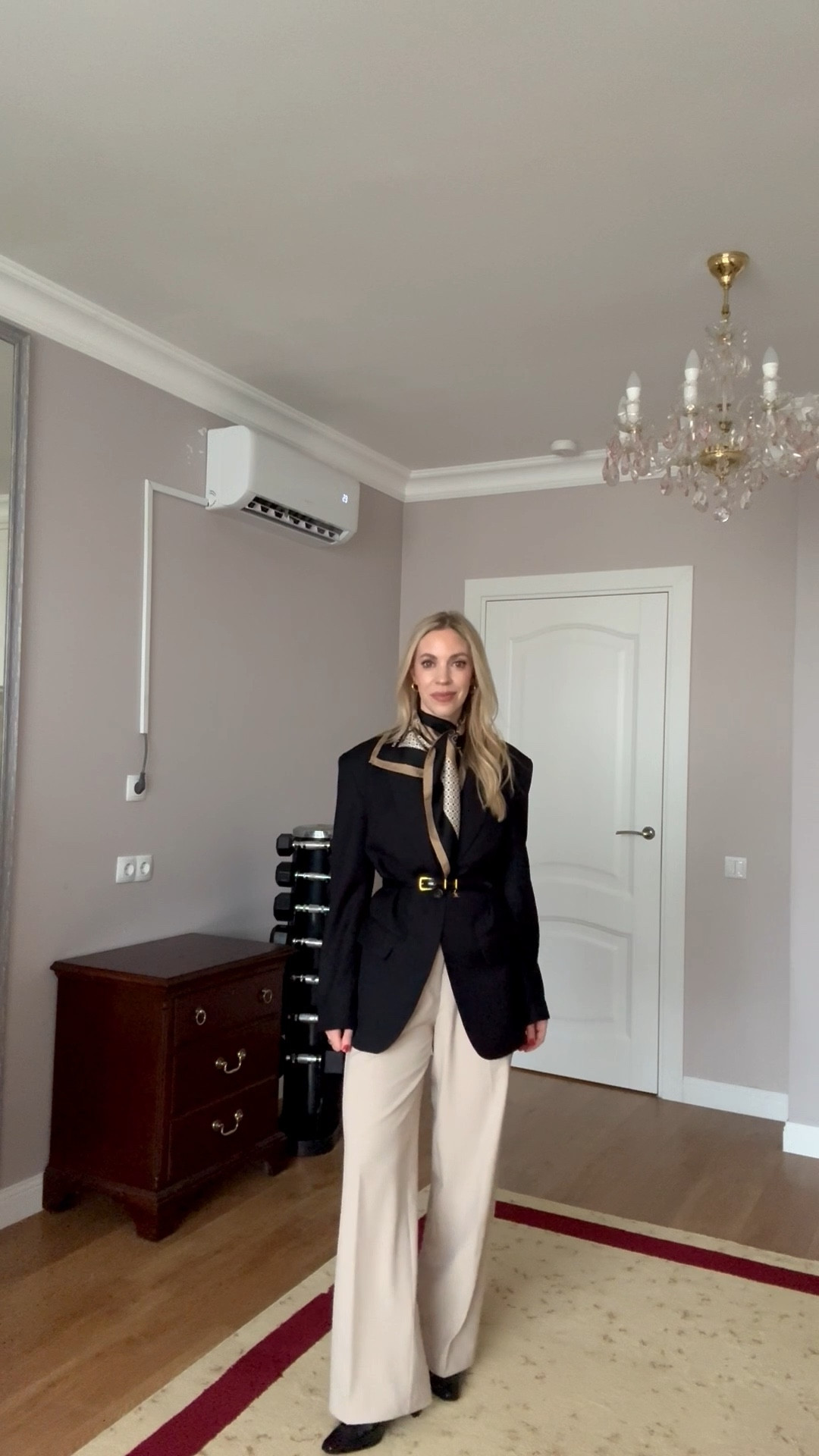 Work outfit, business casual, spring workwear, oversized blazer belted at the waist, silk scarf outfit, style over 40

#LTKWorkwear #LTKOver40 #LTKootd