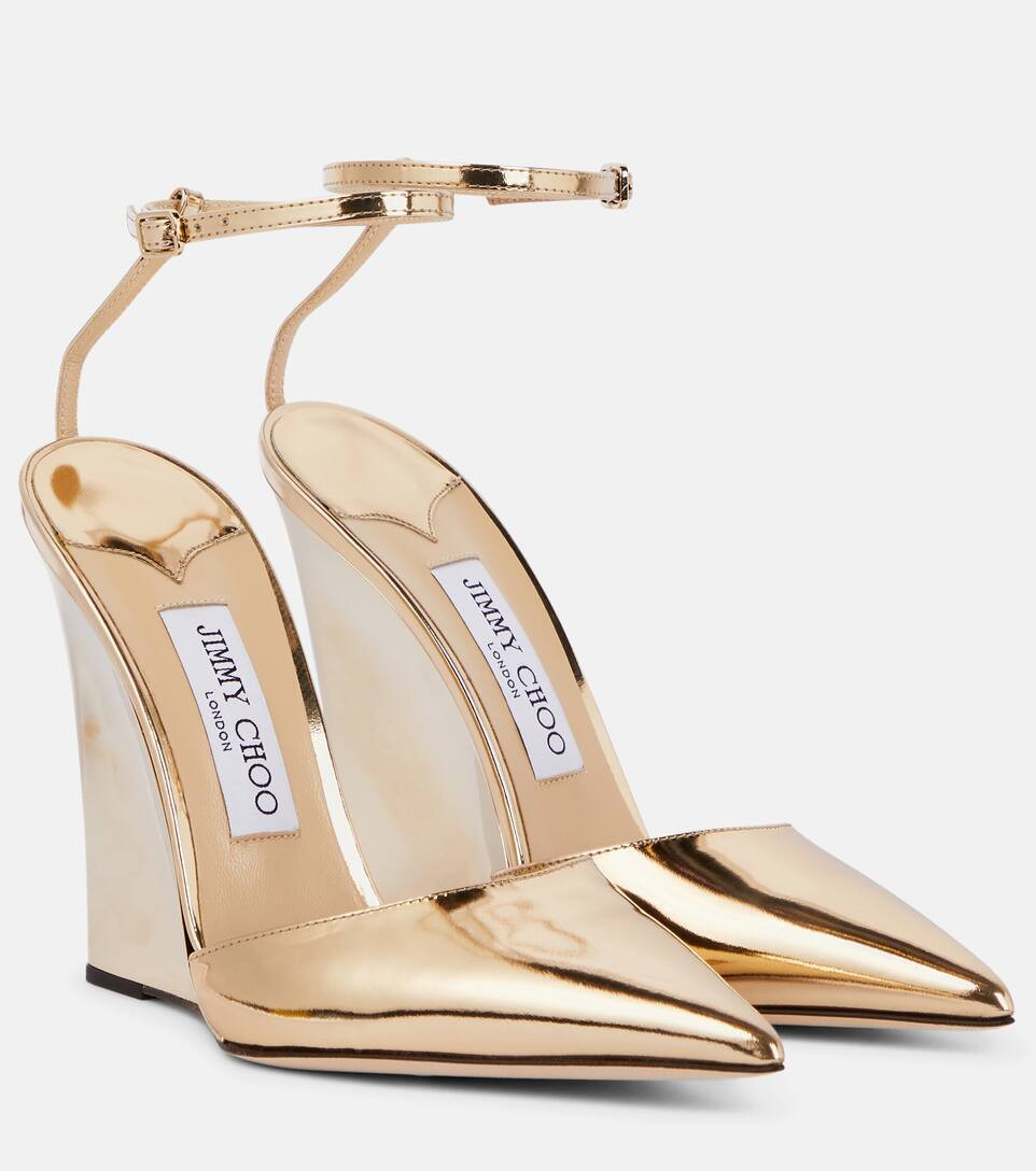 Blake metallic leather wedge pumps | Mytheresa (US/CA)
