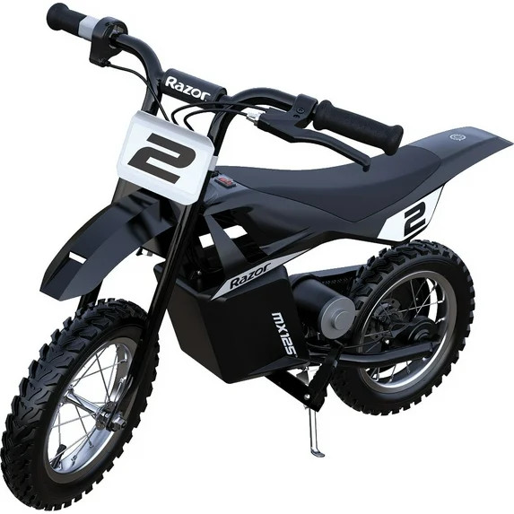 Razor Dirt Rocket MX125 Electric-Powered Dirt Bike - Black with Decal Included, for Child 5+ | Walmart (US)