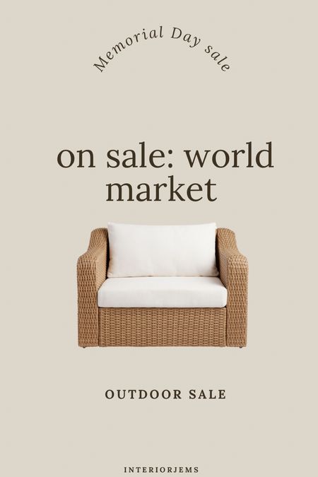 I love this outdoor patio chair from world market and it’s on sale only 439 for this oversized chair, it looks so high-end very similar to pottery barn, outdoor wicker chair on sale for Memorial Day

#LTKSaleAlert #LTKStyleTip #LTKHome