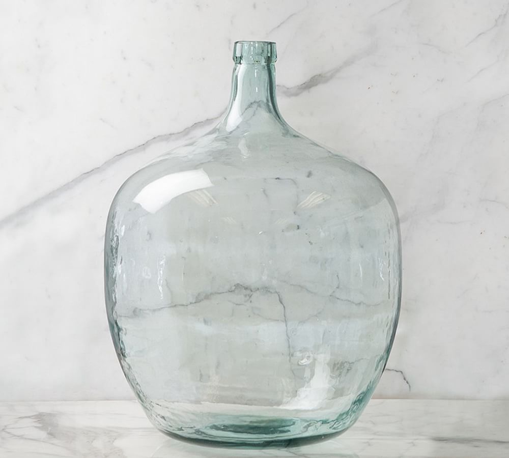 Recycled Glass Demijohn Vase, Clear, 50L | Pottery Barn (US)