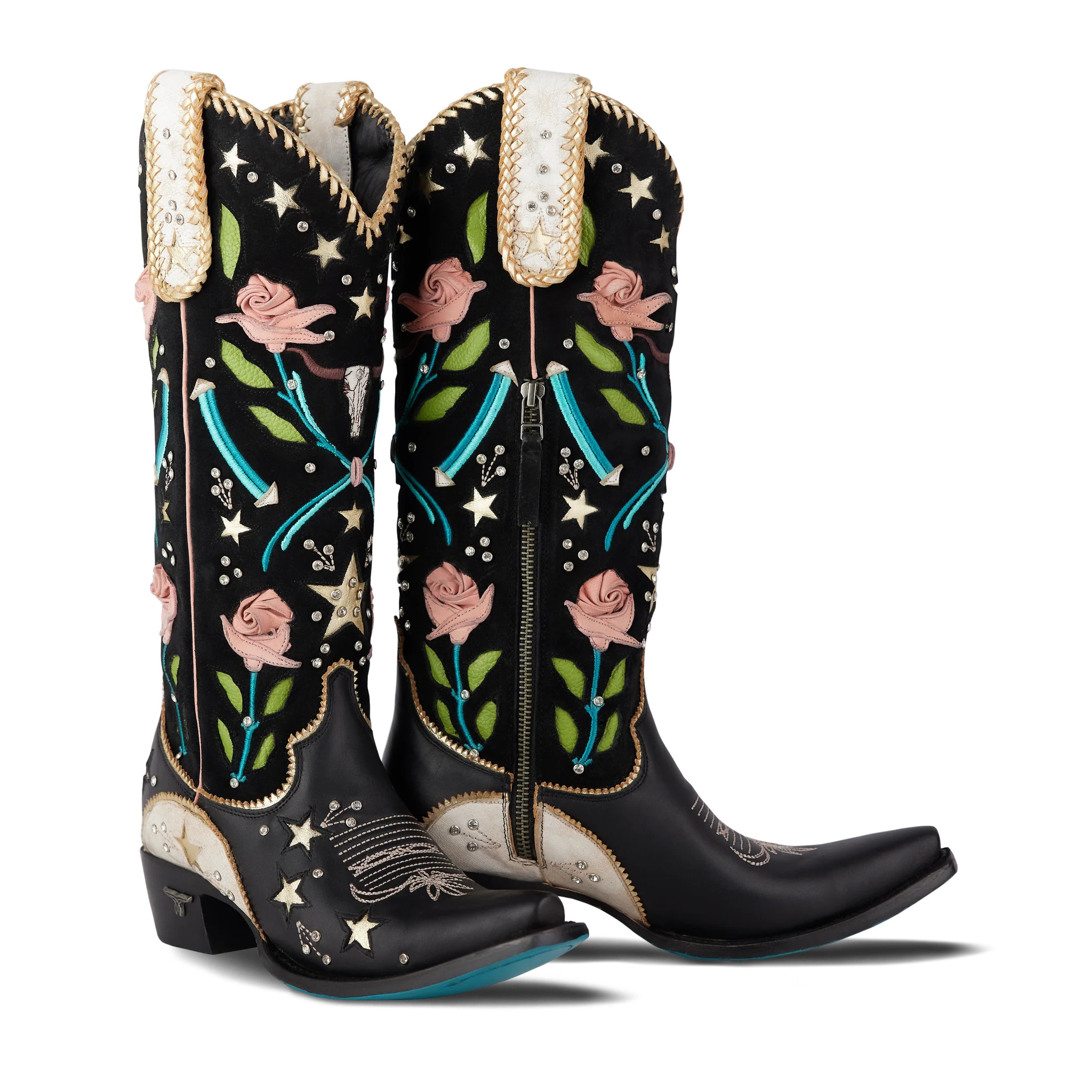 Stars Align Boot - Jet Black & Ceramic Crackle | Lane Boots