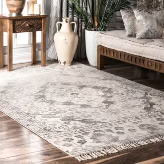 Rugs USA Gray Chembra Withered Florid rug - Traditional Rectangle 5' x 8' | Rugs USA