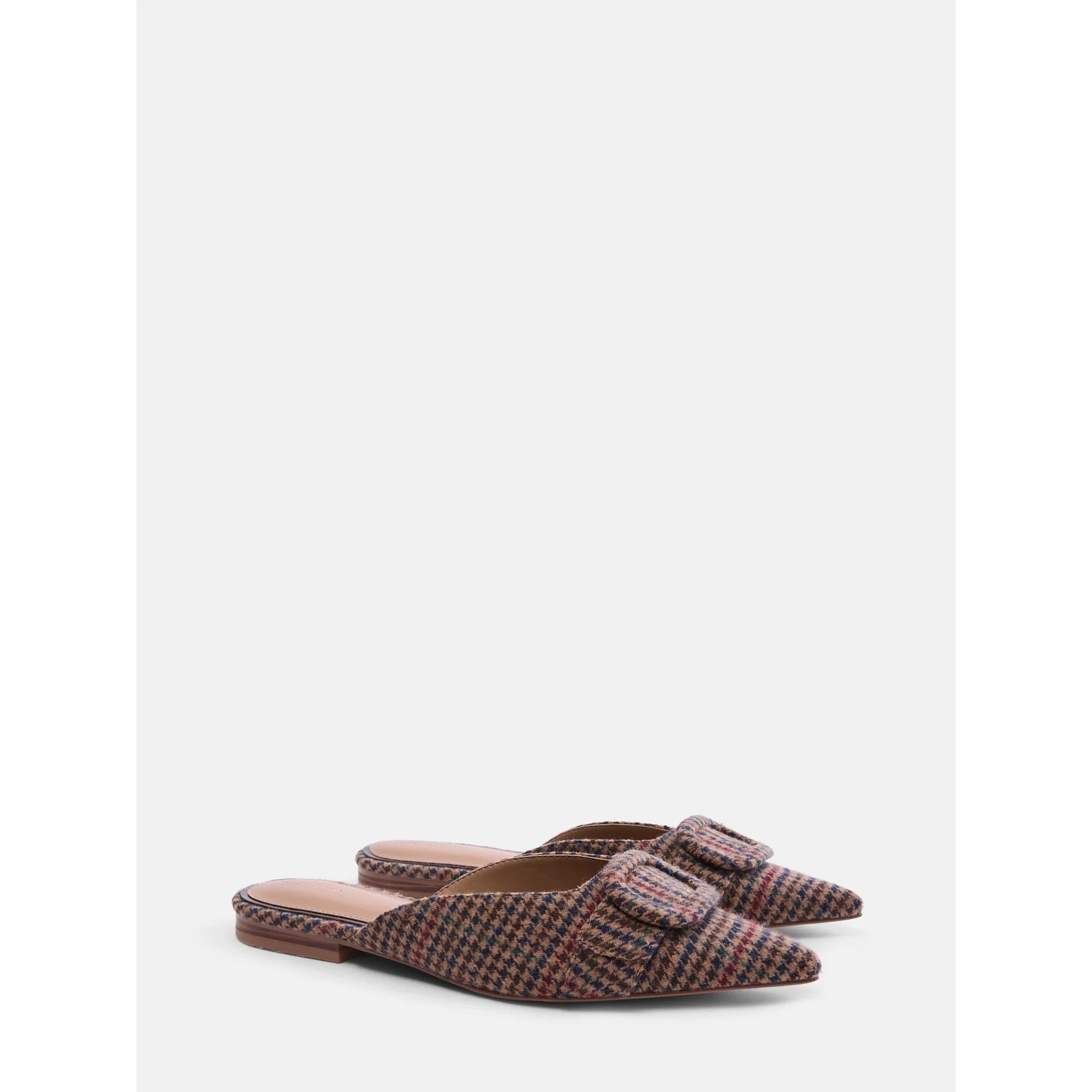 Free Assembly Women s Plaid Buckle Mules | Walmart (US)